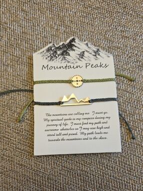 Handmade Adjustable Hiking Themed Bracelets